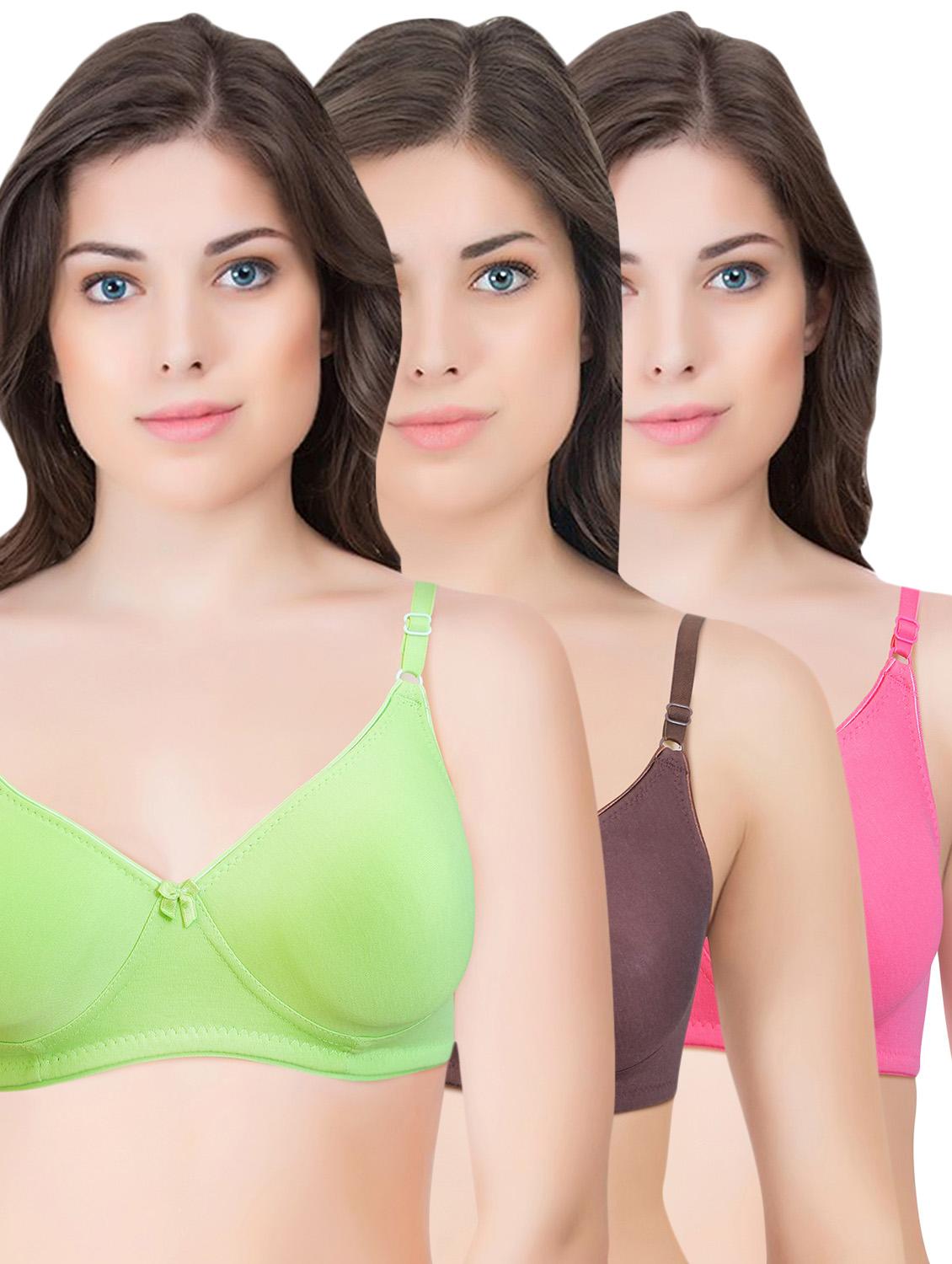 set of 3 bow patch bra - 14899489 - Zoom Image - 1