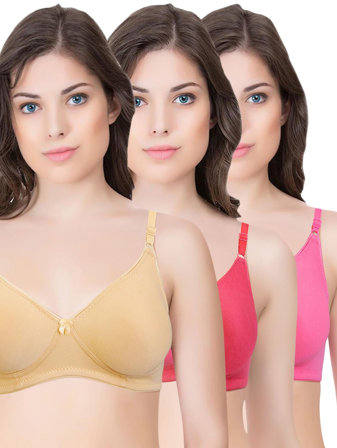 set of 3 multi colored cotton bra - 14899538 - Zoom Image - 1