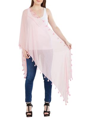 tassel detail solid stole - 14899651 - Standard Image - 3