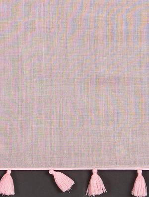 tassel detail solid stole - 14899651 - Standard Image - 5