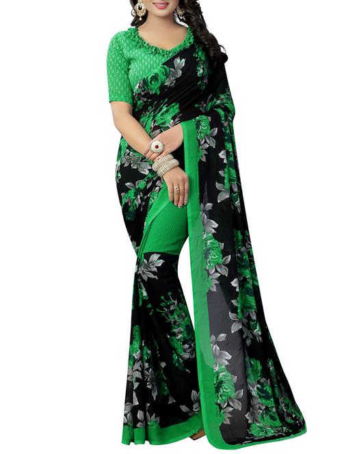 multi georgette printed saree with blouse - 14899825 - Standard Image - 1