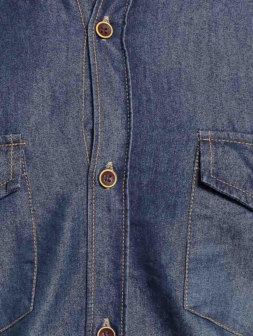 blue denim casual shirt - 14899917 - Zoom Image - 4
