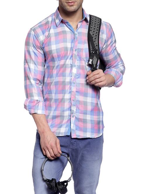 pink cotton casual shirt - 14899929 - Standard Image - 1