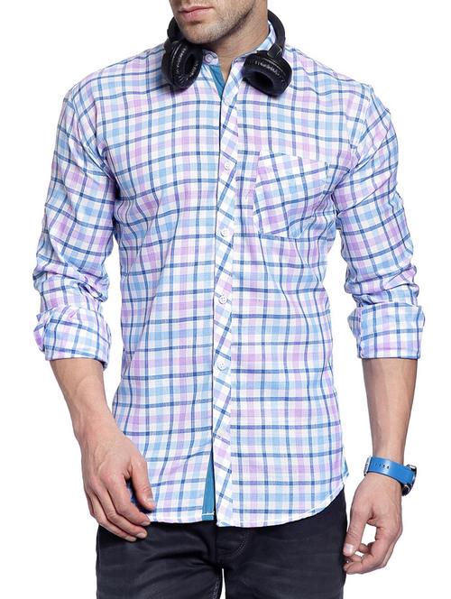 blue cotton casual shirt - 14899931 - Standard Image - 1
