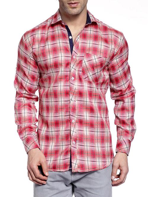 red cotton casual shirt - 14899948 - Very Small Image - 1