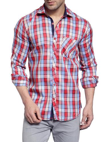 red cotton casual shirt - 14899951 - Very Small Image - 1