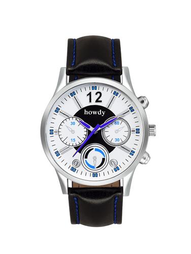 howdy awesome white dial leather watch - 14900093 - Very Small Image - 1