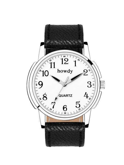 howdy white dial leather watch - 14900111 - Very Small Image - 1