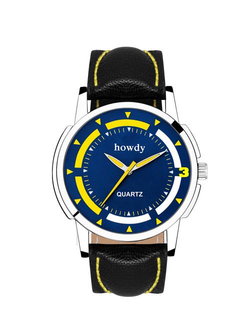 howdy blue dial leather watch - 14900112 - Very Small Image - 1