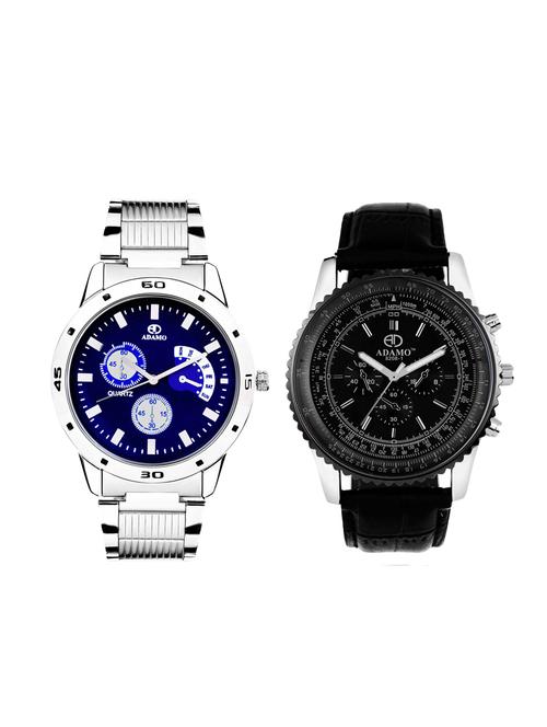Adamo Designer Analog Men Combo Wrist Watch 108-304SL02 - 14900254 - Standard Image - 1