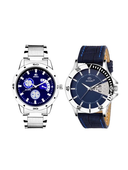 Adamo Designer Day & Date Men Combo Wrist Watch 108-811SB05 - 14900255 - Standard Image - 1