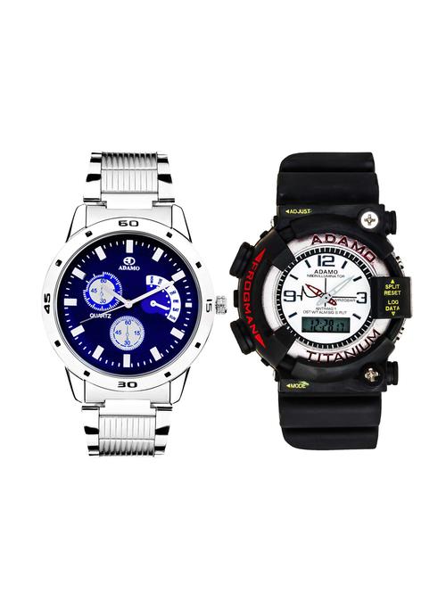 Adamo Designer Analog-Digital Men Combo Wrist Watch 108-LARGE-W - 14900256 - Standard Image - 1