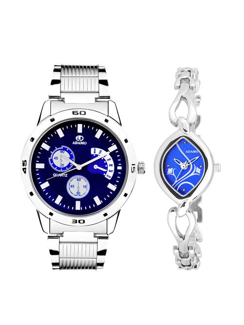 adamo designer analog couple combo wrist watch 108-2455sm05 - 14900268 - Very Small Image - 1