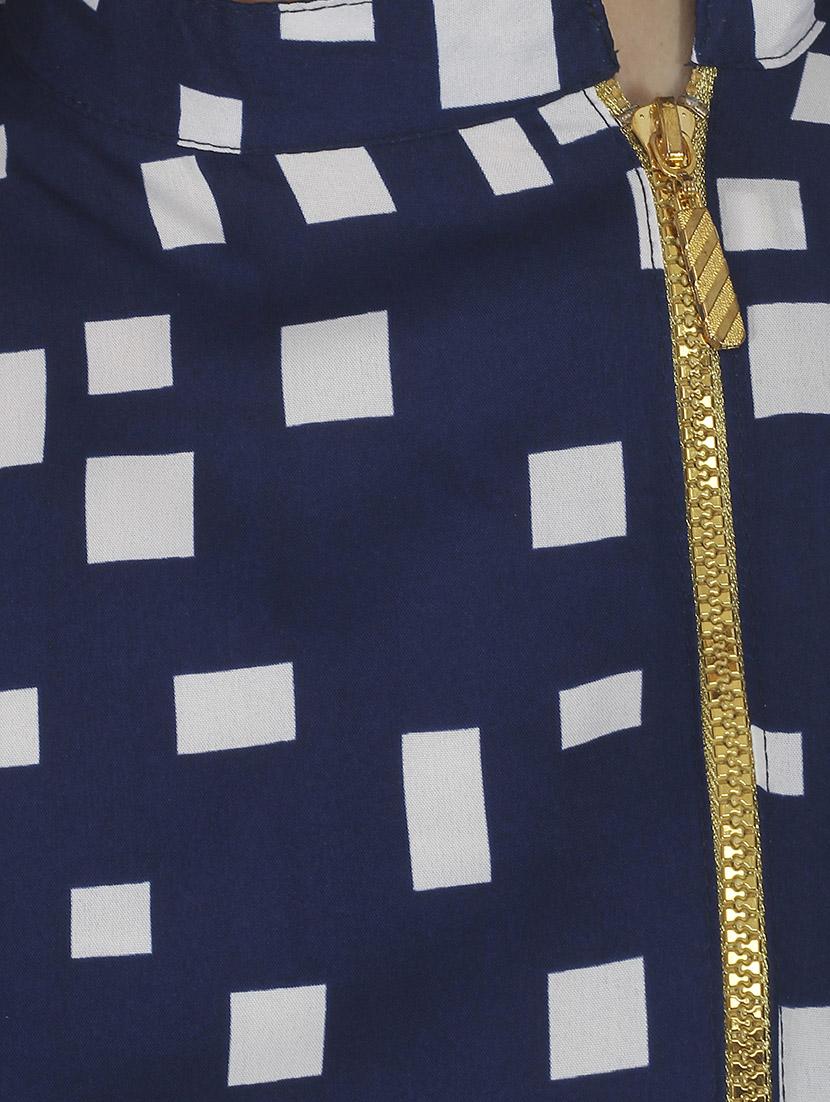 geometric printed high low kurta - 14900298 - Zoom Image - 4