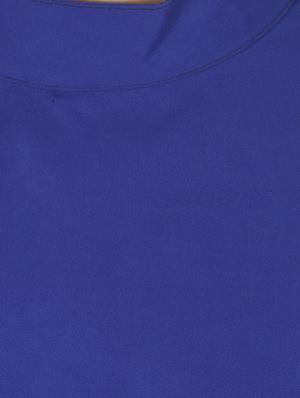 blue crepe solid high-low kurta - 14900338 - Standard Image - 4