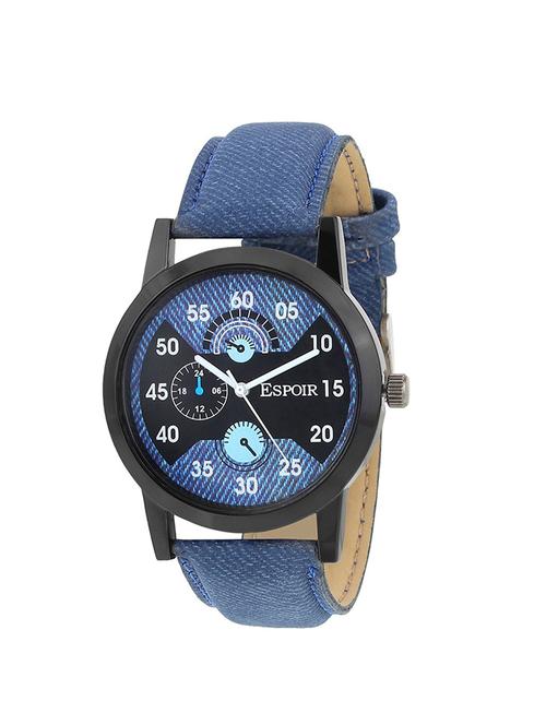 Espoir Smart HIGH QUALITY Chronograph Look Black Dial Men's / Boy's Watch - Beltor0507 - 14900340 - Very Small Image - 1