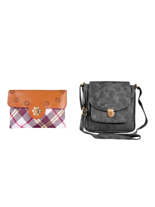 multi colored leatherette handbag - 14900469 - Very Small Image - 1