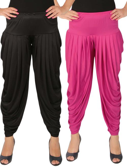 multi lycra combo salwars - 14900503 - Standard Image - 1