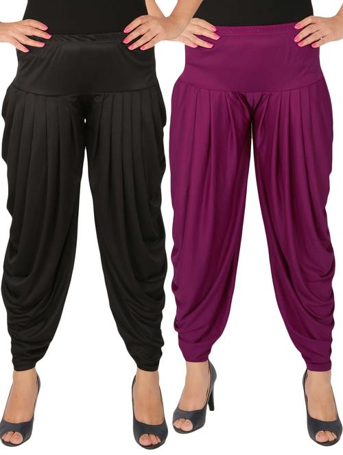 multi lycra combo salwars - 14900505 - Standard Image - 1