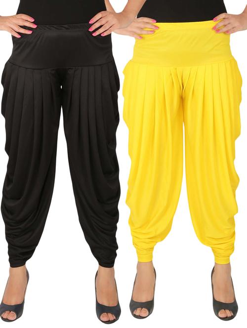 multi lycra combo salwars - 14900509 - Standard Image - 1