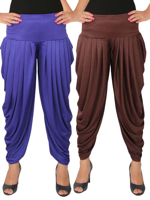 multi lycra combo salwars - 14900510 - Standard Image - 1