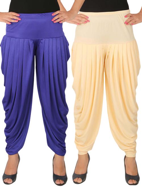 multi lycra combo salwars - 14900511 - Standard Image - 1