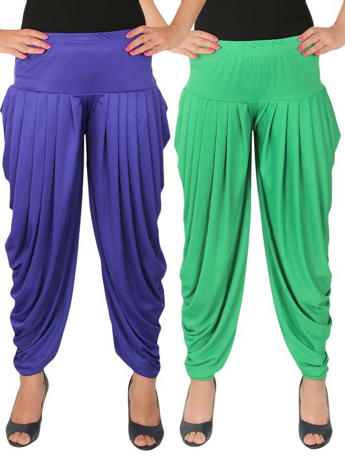 multi lycra combo salwars - 14900512 - Standard Image - 1