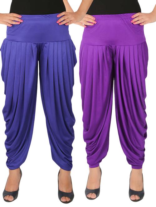 multi lycra combo salwars - 14900518 - Standard Image - 1