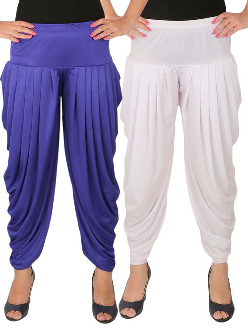 multi lycra combo salwars - 14900519 - Standard Image - 1