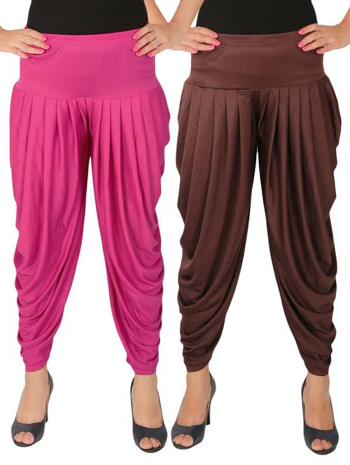 multi lycra combo salwars - 14900524 - Standard Image - 1