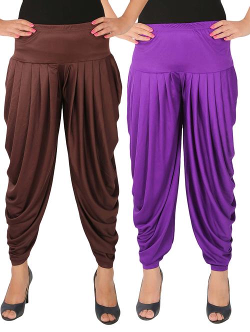 multi lycra combo salwars - 14900528 - Standard Image - 1