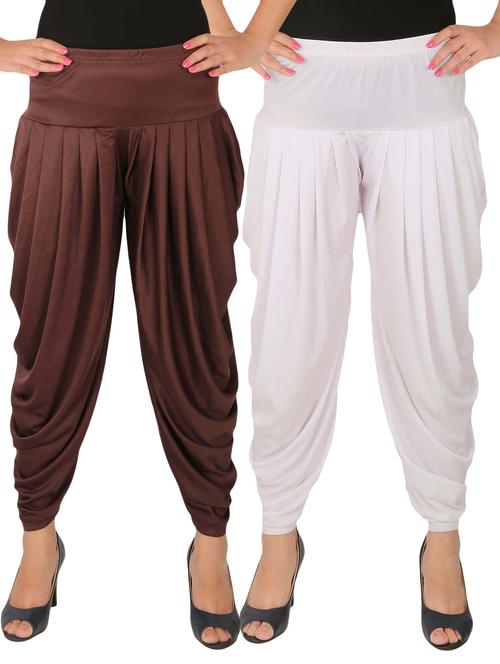 multi lycra combo salwars - 14900529 - Standard Image - 1