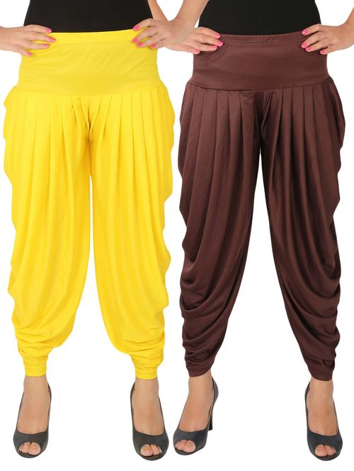 multi lycra combo salwars - 14900530 - Standard Image - 1