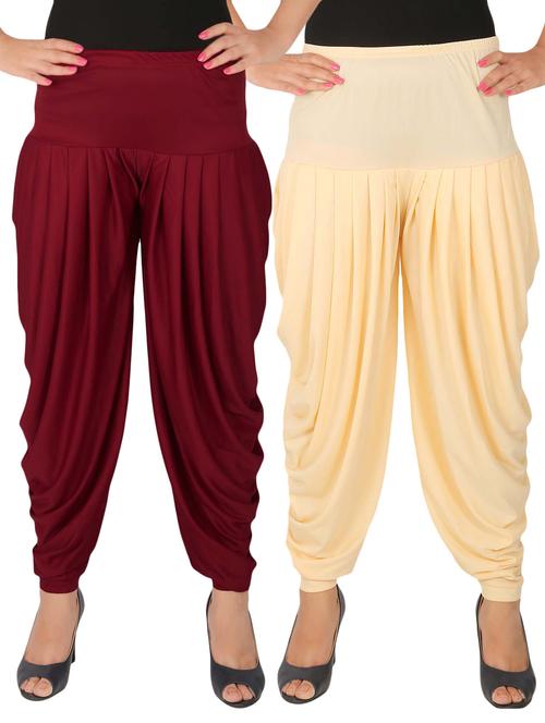 multi colored lycra combo salwars - 14900532 - Standard Image - 1