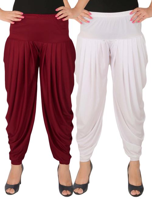 multi lycra combo salwars - 14900553 - Standard Image - 1