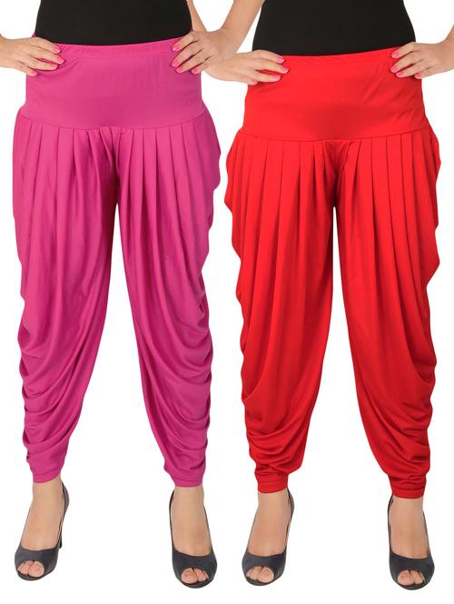 multi lycra combo salwars - 14900557 - Standard Image - 1