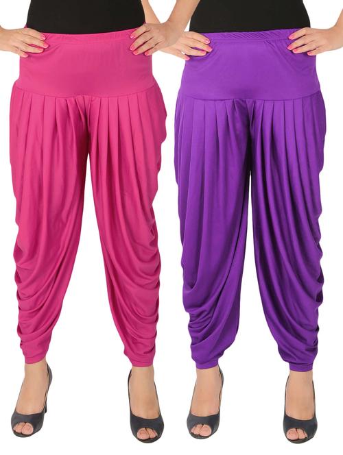 multi lycra combo salwars - 14900558 - Standard Image - 1