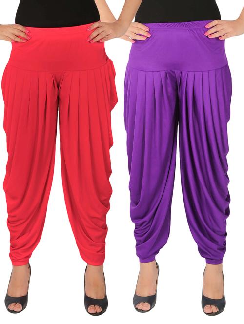 multi lycra combo salwars - 14900563 - Standard Image - 1