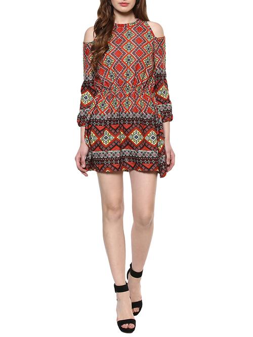 red blouson dress - 14900639 - Standard Image - 1