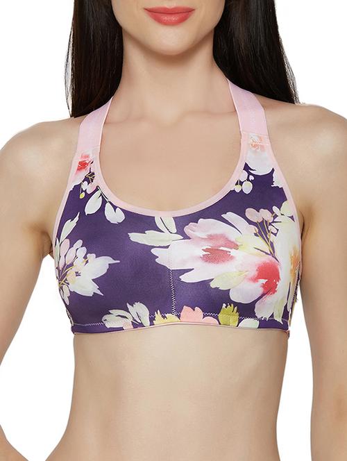 multi cotton blend sports bra - 14900675 - Standard Image - 1