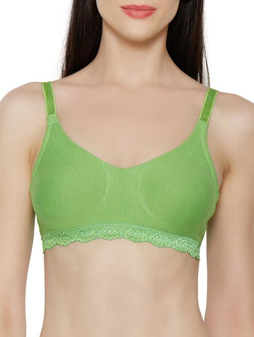 green cotton blend combos bra - 14900699 - Standard Image - 1