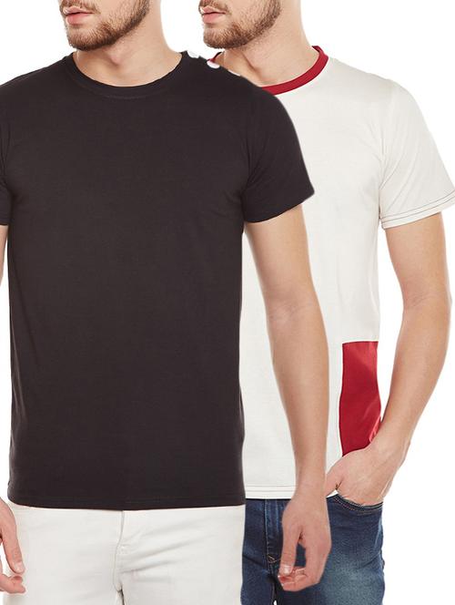 multi colored cotton combos t-shirt (set of 2) - 14900711 - Very Small Image - 1