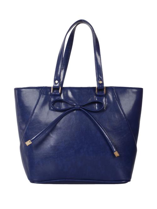 blue leatherette regular handbag - 14900730 - Standard Image - 1