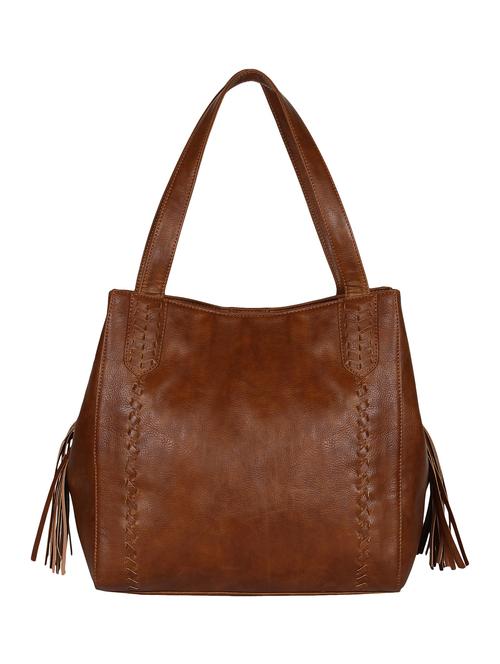 brown leatherette regular handbag - 14900735 - Very Small Image - 1