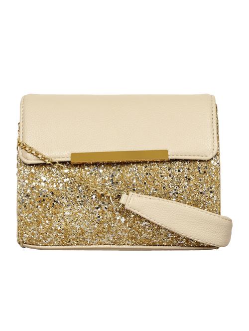 beige leatherette regular sling bag - 14900743 - Standard Image - 1