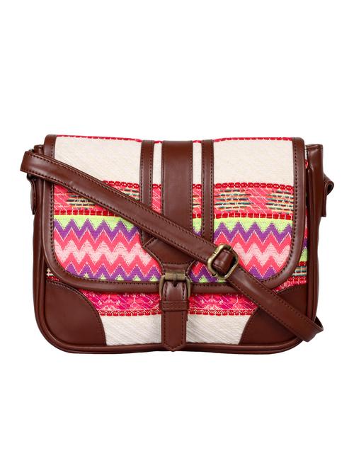 multi colored leatherette regular sling bag - 14900754 - Very Small Image - 1