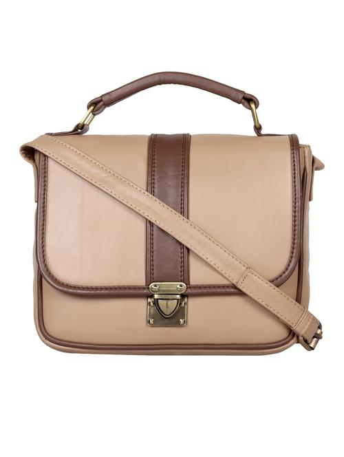 beige leatherette regular sling bag - 14900755 - Very Small Image - 1