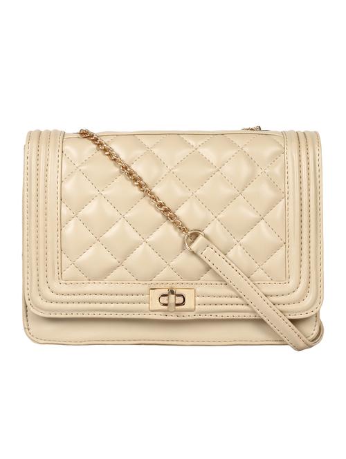 beige leatherette regular sling bag - 14900760 - Standard Image - 1