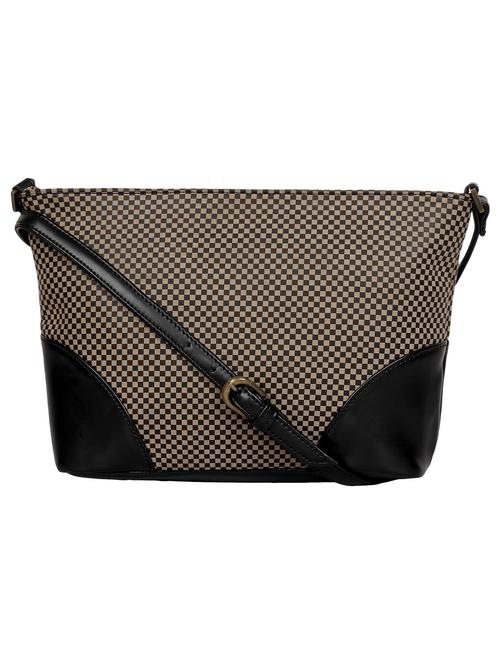 beige leatherette regular sling bag - 14900768 - Very Small Image - 1