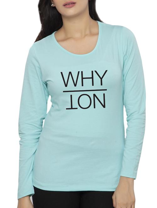 light blue printed cotton tee - 14900836 - Very Small Image - 1